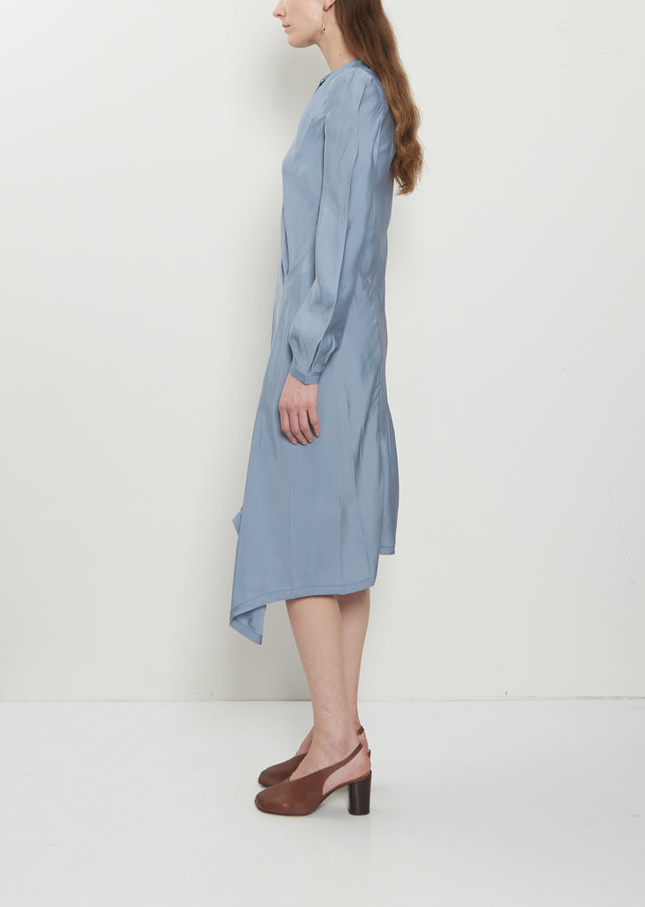 Creased Bias Fluid Dress