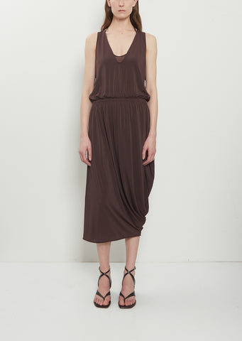 Double Layer Drape Dress