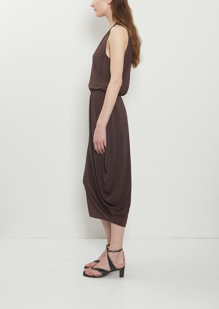 Double Layer Drape Dress