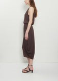 Double Layer Drape Dress