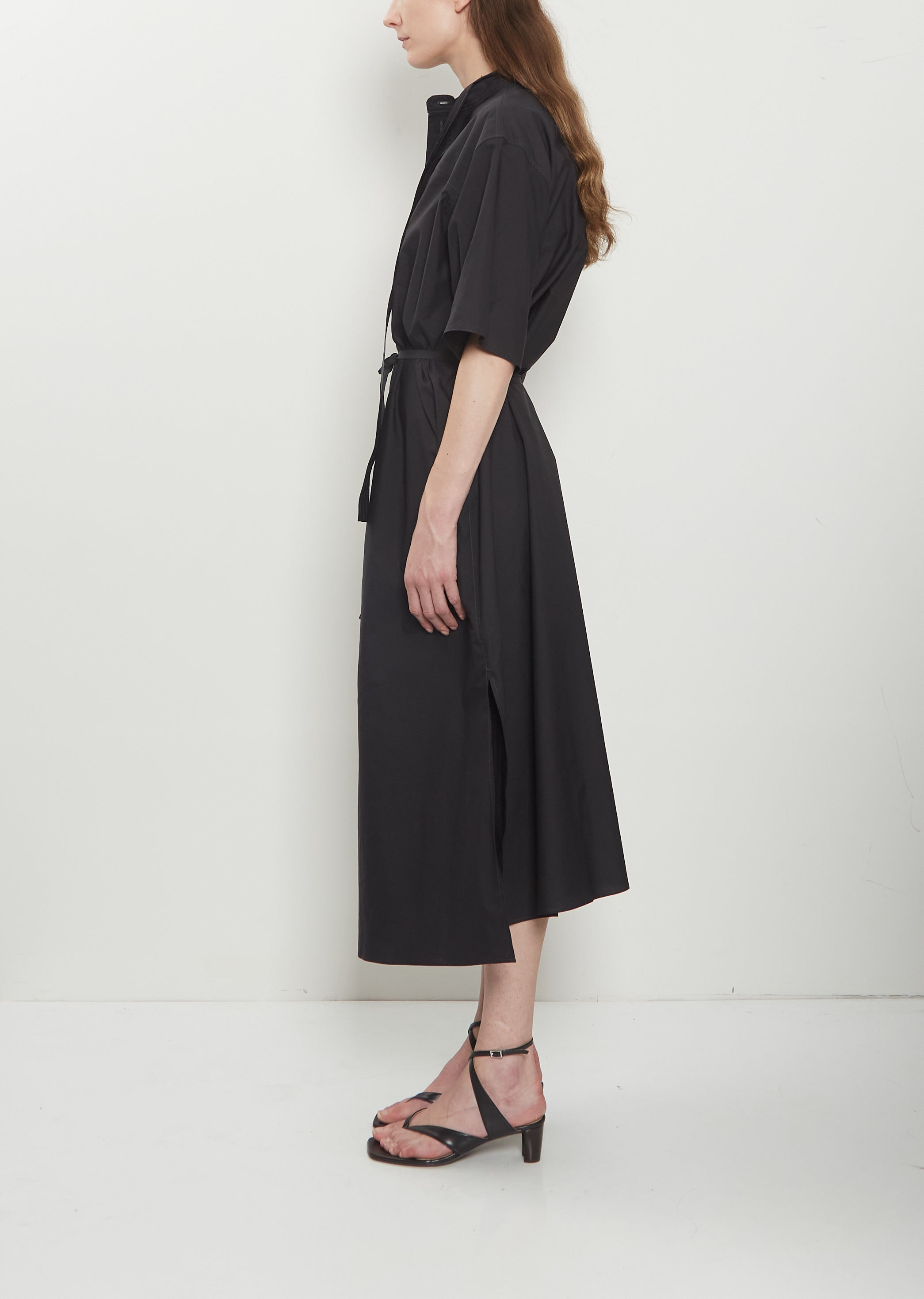 cotton ink dress Patterned Sleeveless Dress In Organic Cotton - Ink Blue - Gudrun Sjdn
