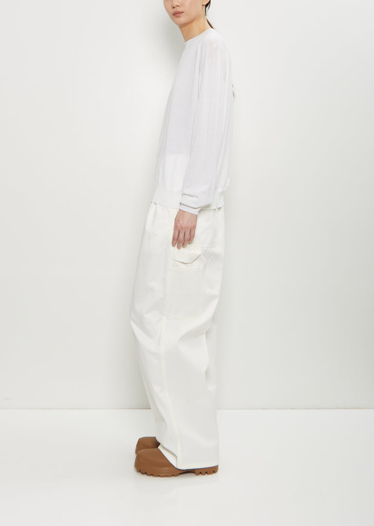Muscat Wool Crewneck Pullover — Off White