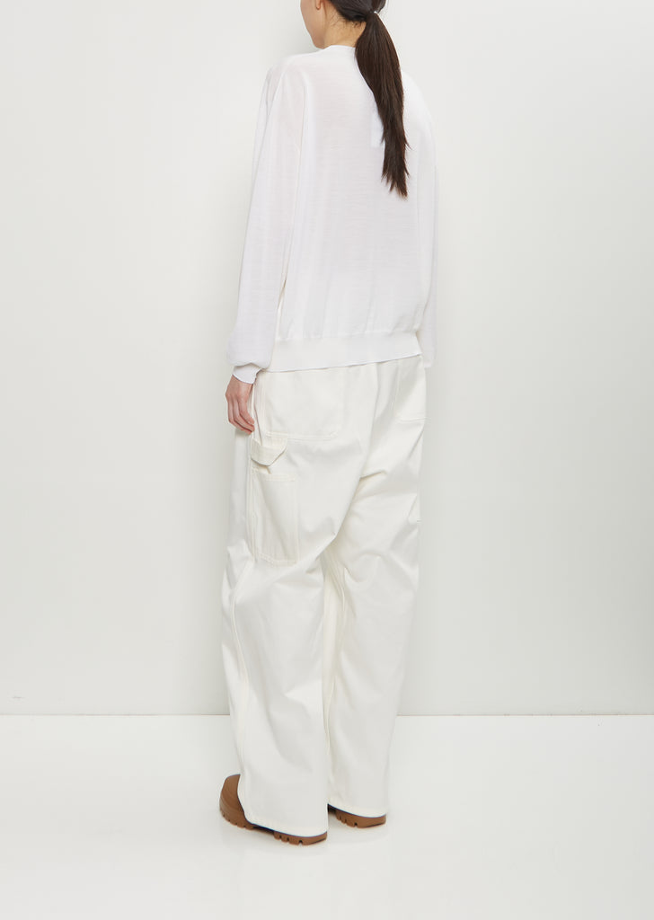 Muscat Wool Crewneck Pullover — Off White