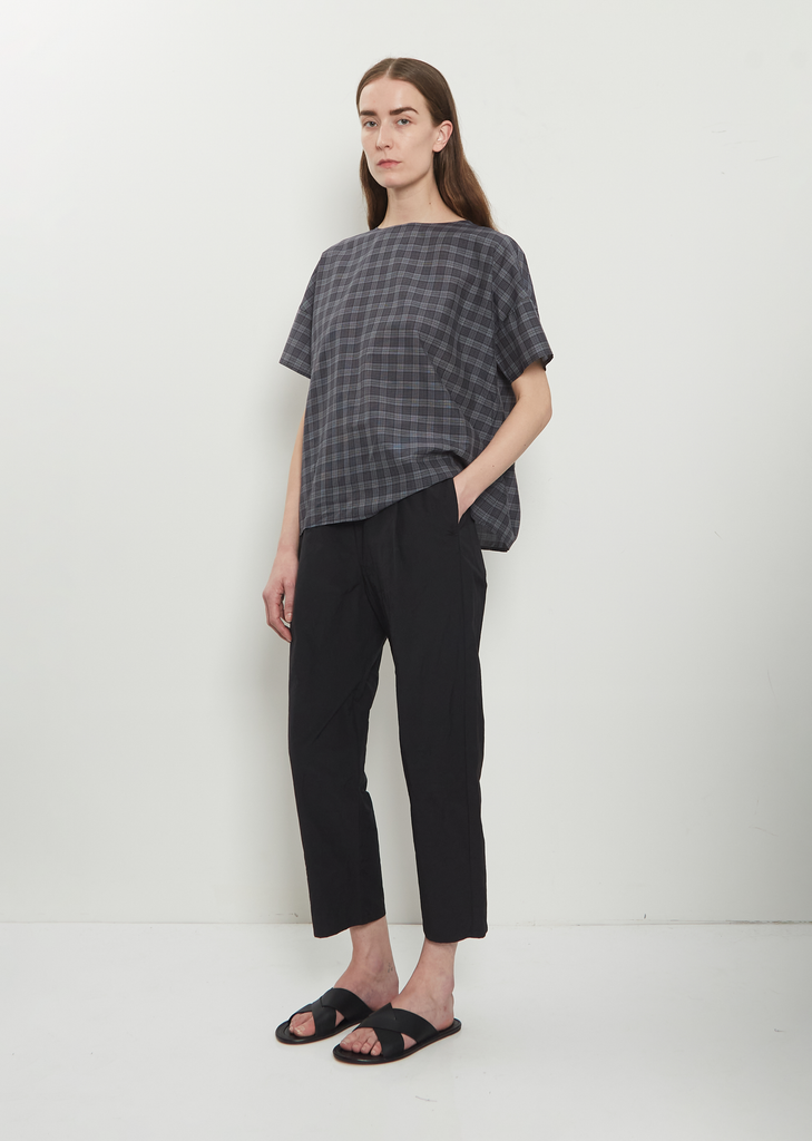 Technical Poplin Tapered Pants — Black