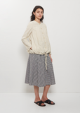Technical Poplin Collarless Jacket — Cappucino