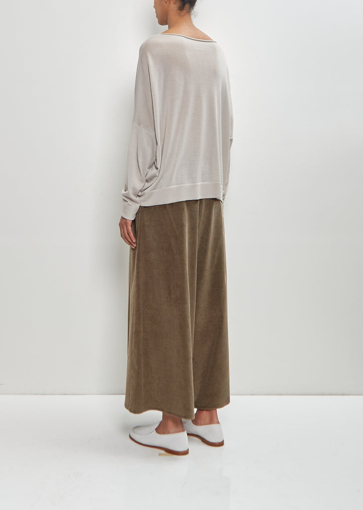 Cashmere Boat Neck Sweater — Ice