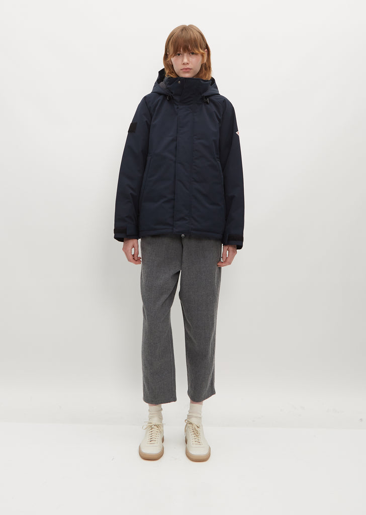 Down Army Hooded Jacket — Navy