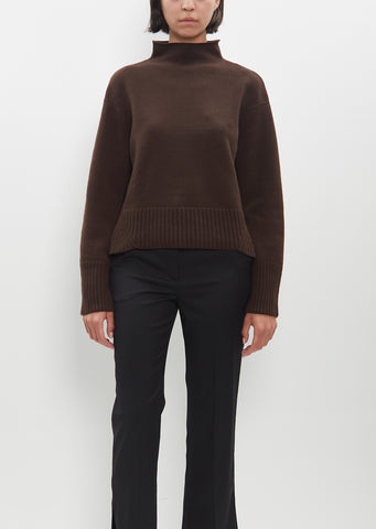 Julie Cropped Sweater — Coffee