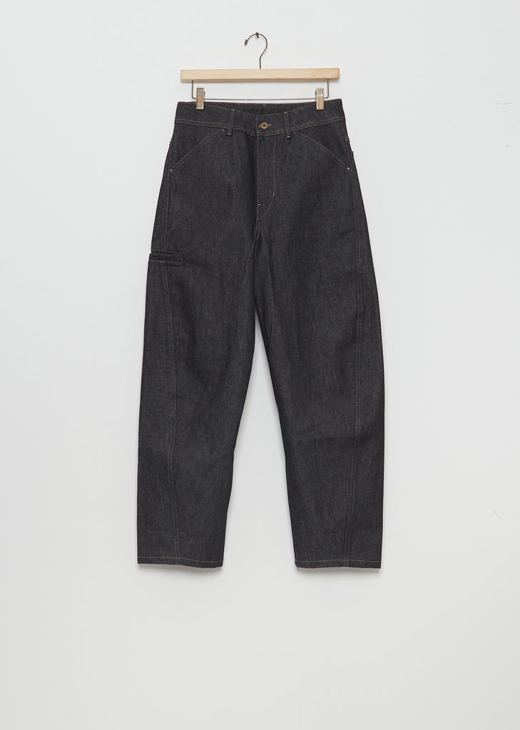 Raw Denim Twisted Workwear Pants