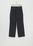Finx Light Chino One-Tuck Wide Pants — Black