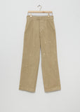 Finx Light Chino One-Tuck Wide Pants — Beige