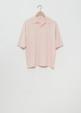 High Gauge Tussah Silk Knit Skipper Polo