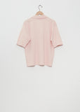 High Gauge Tussah Silk Knit Skipper Polo