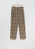 Super Fine Tropical Wool Check Two-Tuck Slacks