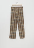 Super Fine Tropical Wool Check Two-Tuck Slacks