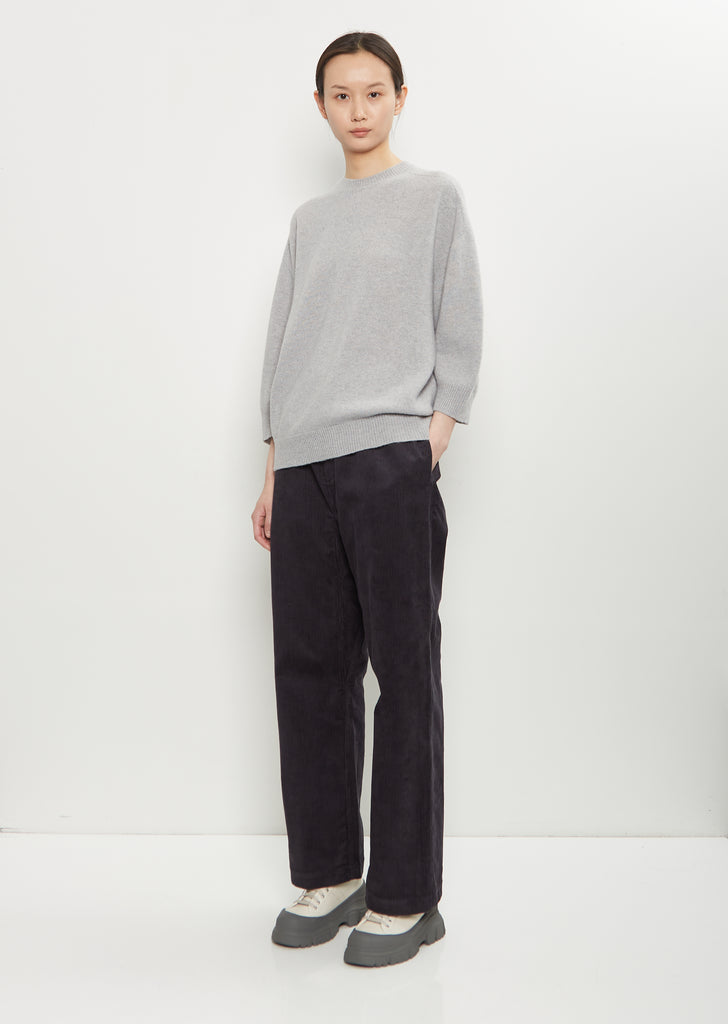 Mouse Wool Crewneck — Light Grey Melange