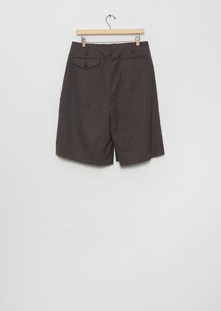 Wool Blend Tailored Shorts