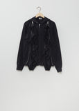 Ruffle Trim Zip-up Hoodie