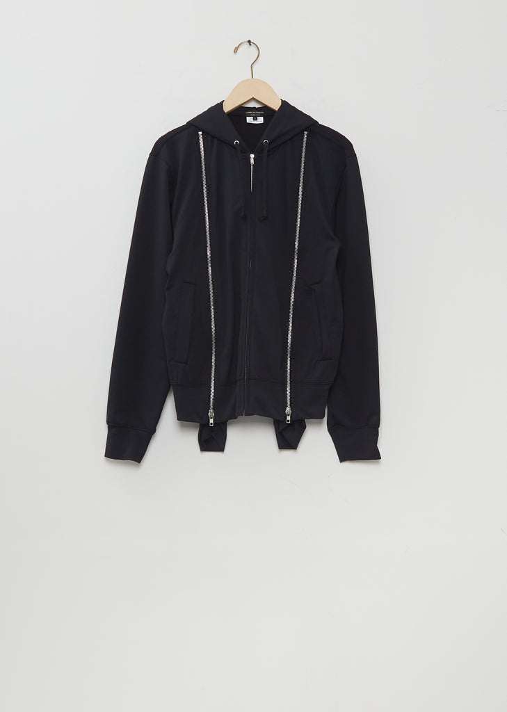 Ruffle Trim Zip-up Hoodie
