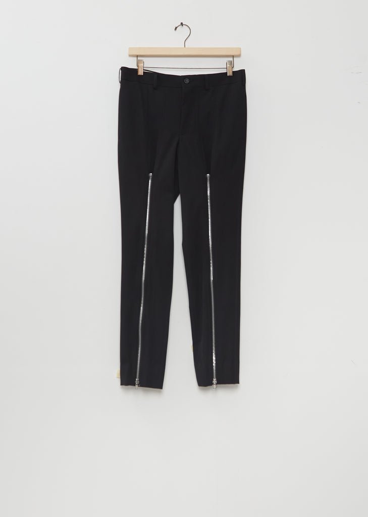 Wool Zippers Tapered Pants