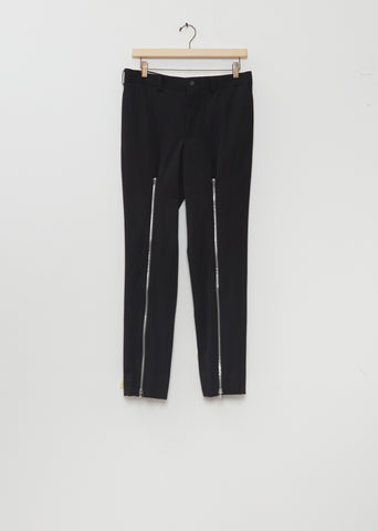 Wool Zippers Tapered Pants