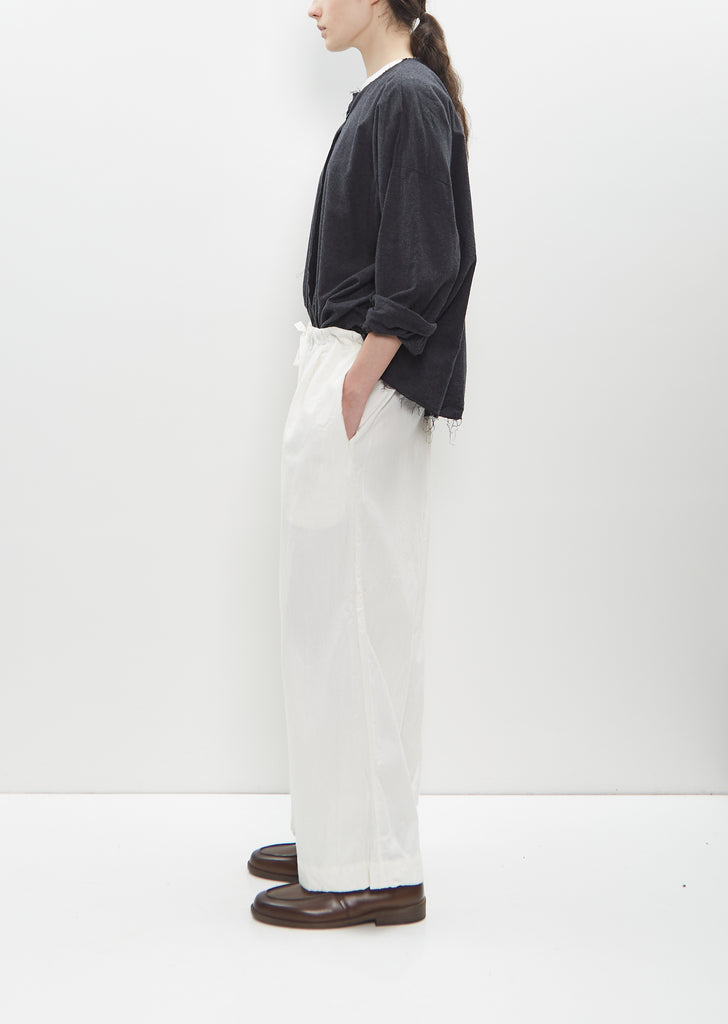 Deep Pockets Wide Leg Pants Long — Cream