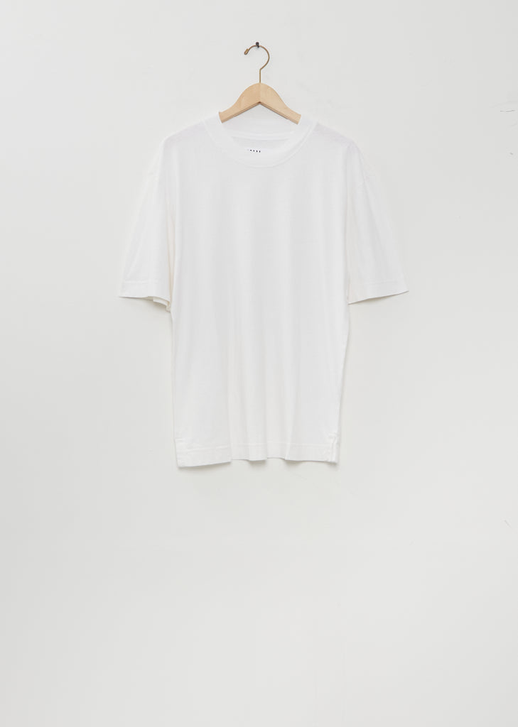Cotton Linen Simple T-Shirt — White