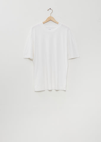 Cotton Linen Simple T-Shirt — White