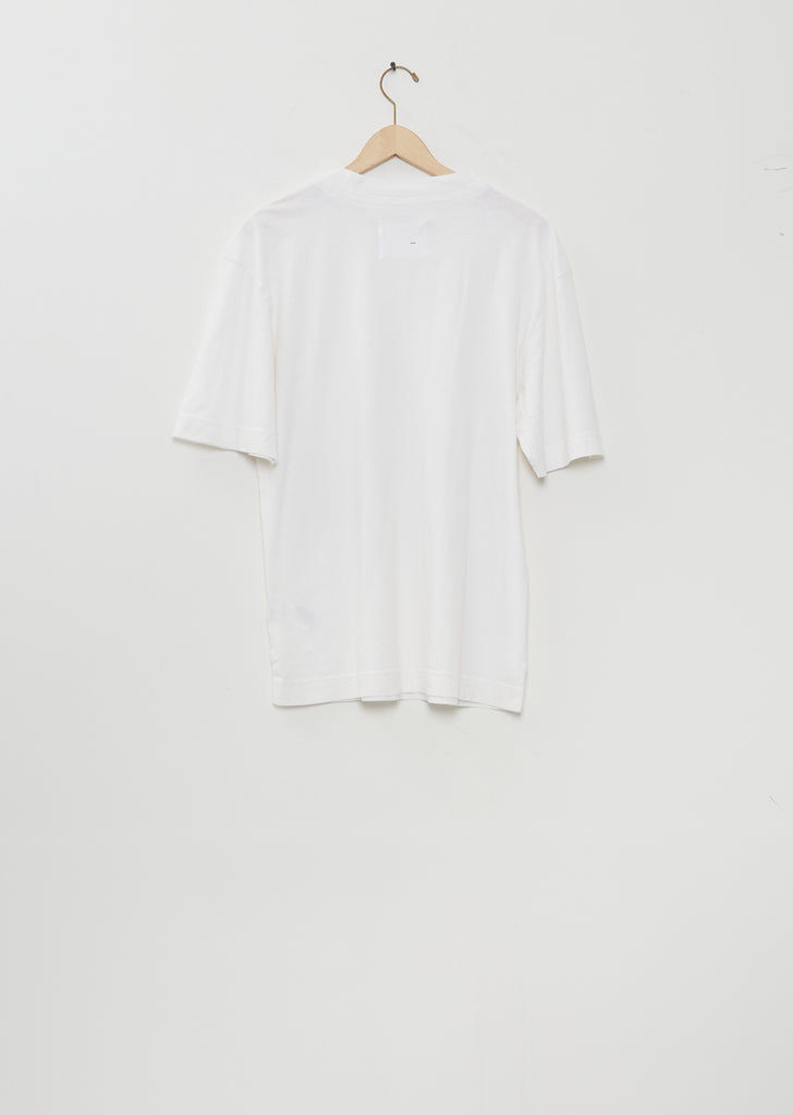 Cotton Linen Simple T-Shirt — White