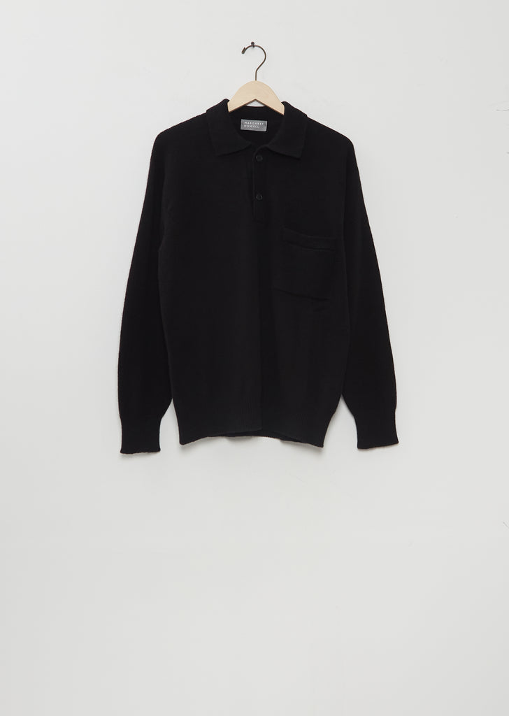 Seamless Pocket Polo Wool Cashmere Shirt