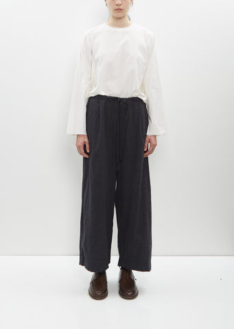 Deep Pockets Wide Leg Pants Long — Anthracite