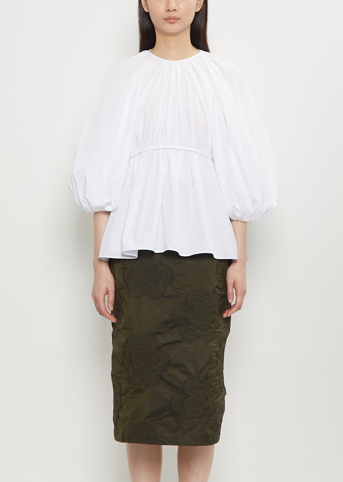 【Cecilie Bahnsen】VILDE TOP VILDE | T-SHIRT JERSEY WHITE