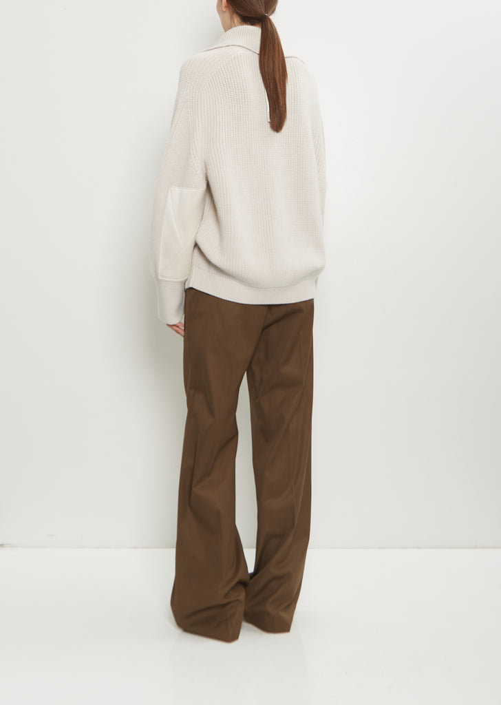Wool Zip-Neck Sweater