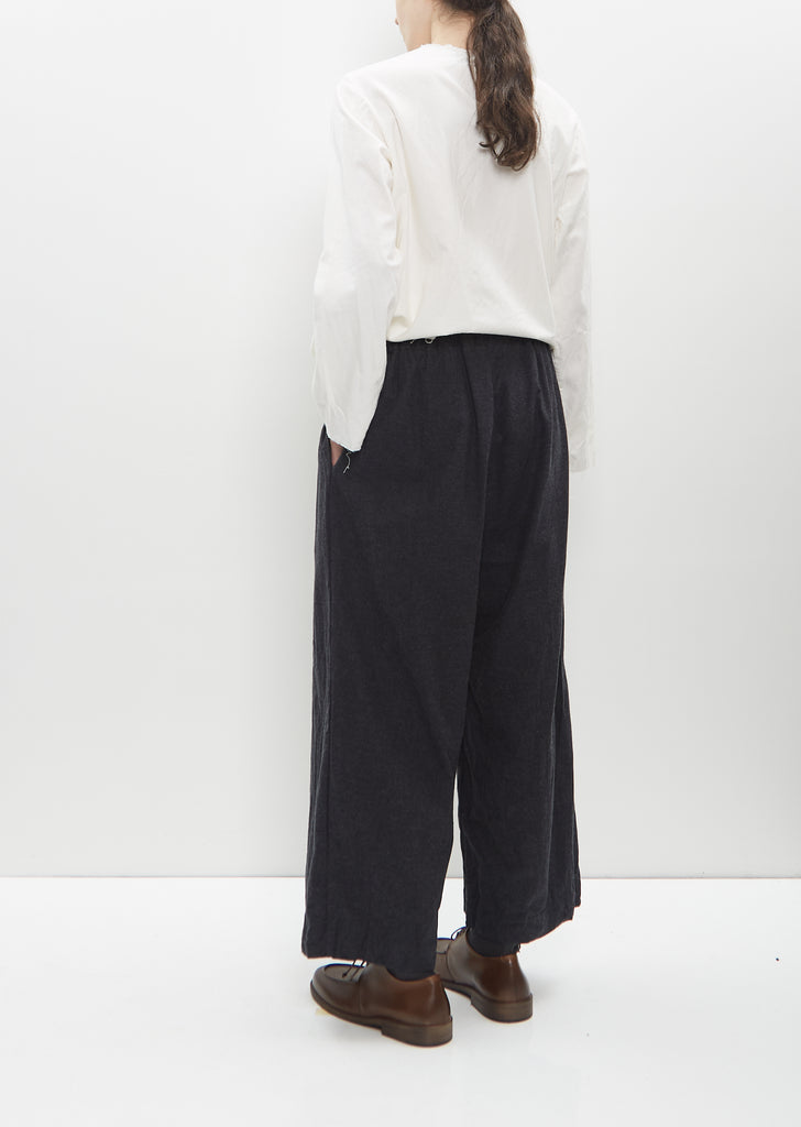 Deep Pockets Wide Leg Pants Long — Anthracite