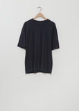 Cotton Linen Simple T-Shirt— Navy