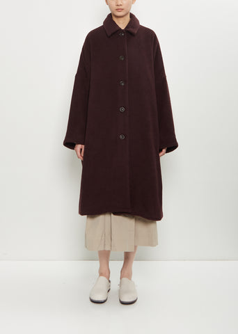 Big Blobby Cashmere Coat — Prune