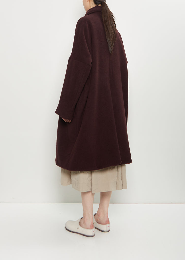 Big Blobby Cashmere Coat — Prune