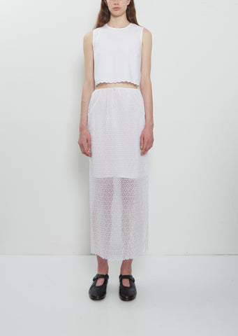 Donna Embroidered Skirt — White