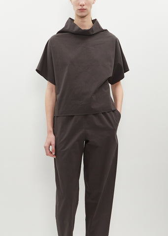 Short Sleeve Cowl Neck Top