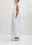 Linen Cropped Jumpsuit — White