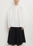 Basil Typewriter Cotton Shirt — Off White