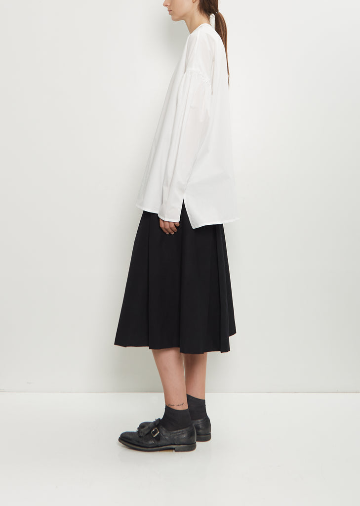 Basil Typewriter Cotton Shirt — Off White