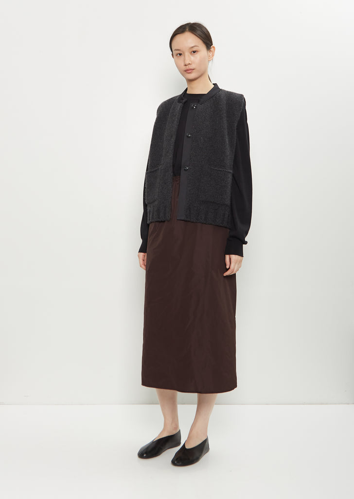 Tricot Wool Cashmere Vest — Dark Grey