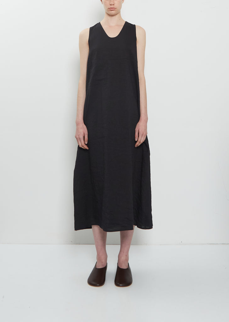 Doras Cotton Linen Tank Dress 34 / Black Doras Cotton Linen Tank Dress 34 / Black