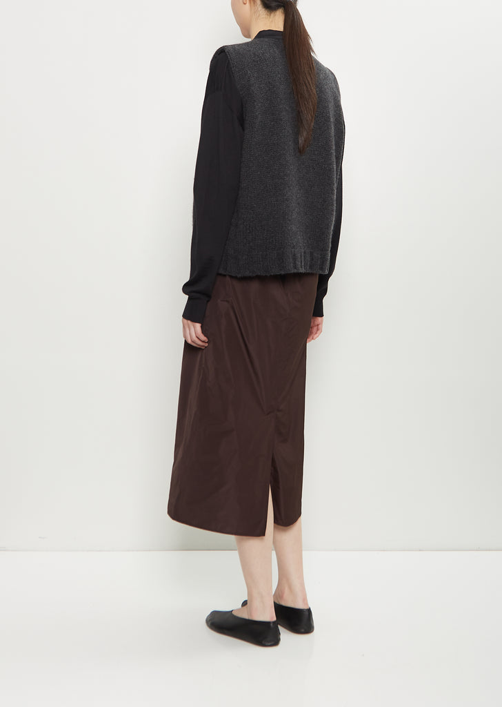 Tricot Wool Cashmere Vest — Dark Grey