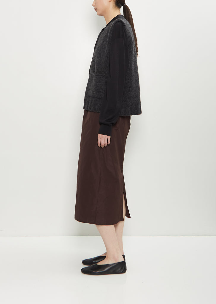Tricot Wool Cashmere Vest — Dark Grey