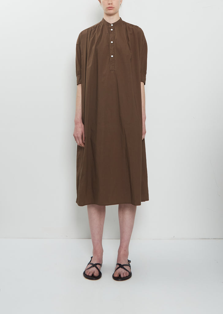 Band Collar Shirt Dress