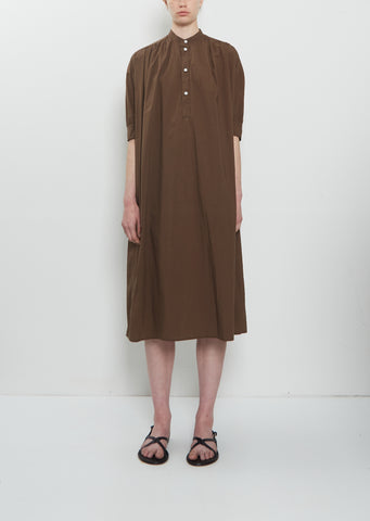 Band Collar Shirt Dress
