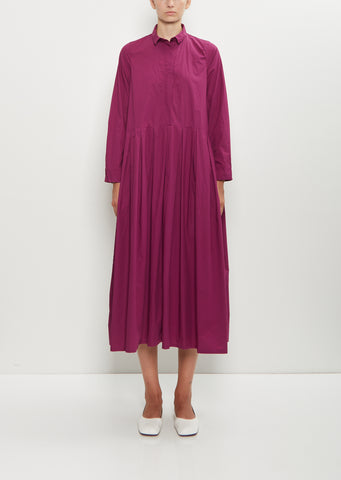 Lena Cotton Dress — Raspberry
