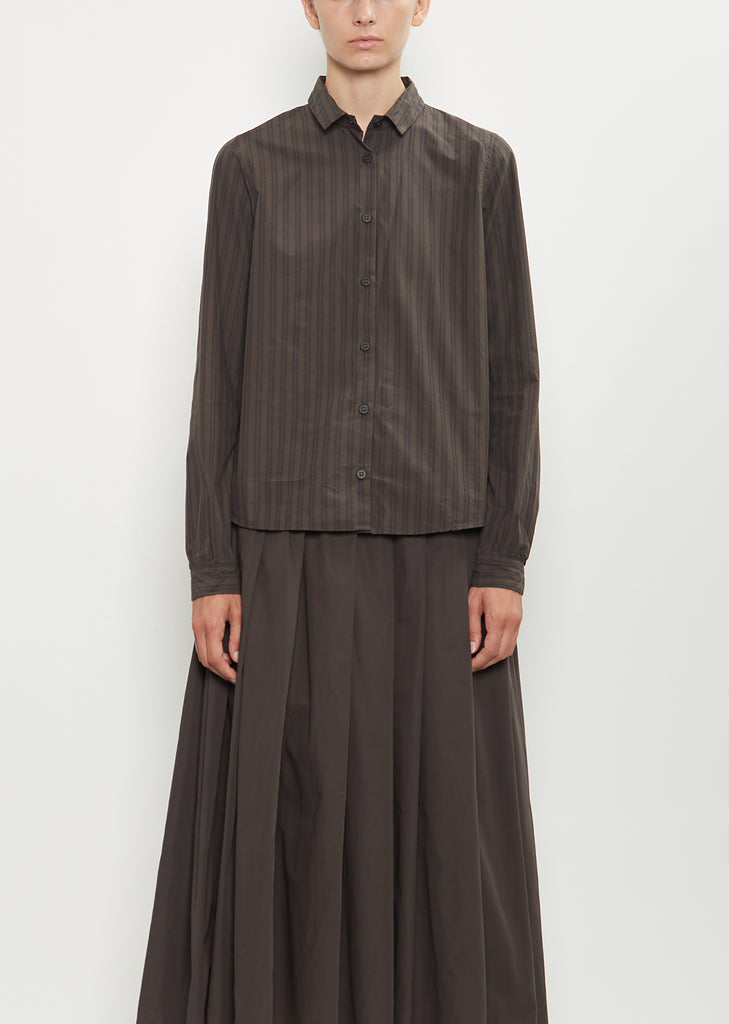 Tyrol Cotton Shirt — Moss Stripe